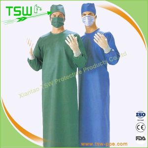 AAMI Level 3 Protection 35gsm 75gsm SMS Disposable Gown