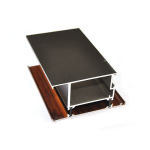 Heat Transfer Windows T8 2.0mm Wood Finish Aluminium Profiles