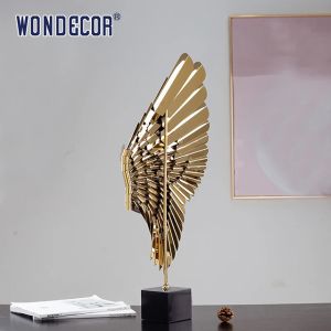 Quality Abstract Metal Art Decoration Angel Wings Stainless Steel Sculpture for sale