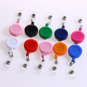 Deyi Round Retractable Plastic Badge Reel With Alligator Clip for Nurses Cute