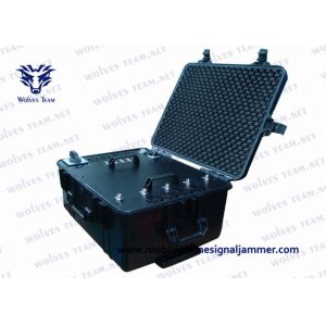 Quality Waterproof 12 Bands 20 - 6000Mhz Vehicle Bomb Jammer Portable Cell Phone Signal Jammer for sale