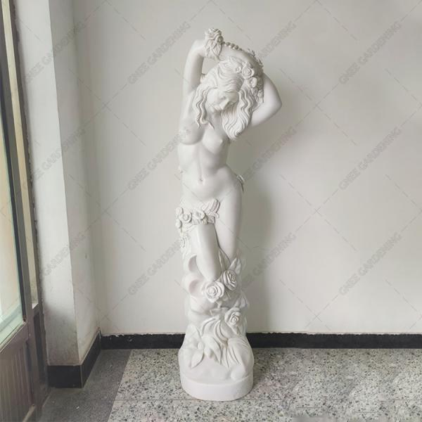 Buy Natural White Marble Stone Outdoor Garden Sculpture Hand Carved at wholesale prices