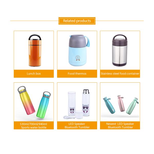 2020 New thermos lunch box for hot food , thermos stainless steel insulated Vacuum food flask food warmer set