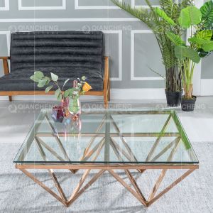 Luxury 0.5m3 SS Coffee Table 100x100x40cm High Temperature Resistance