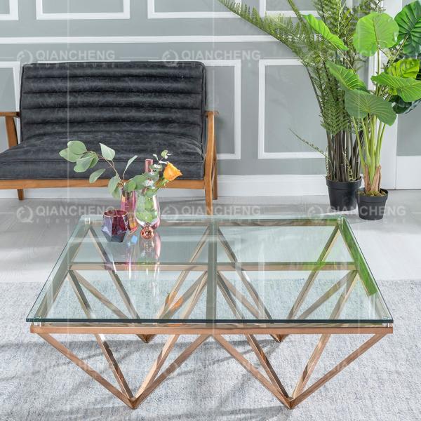 Luxury 0.5m3 SS Coffee Table 100x100x40cm High Temperature Resistance