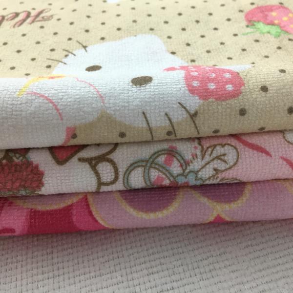Flowery Cartoon Printed Microfiber Cleaning Cloth Fabric Customized
