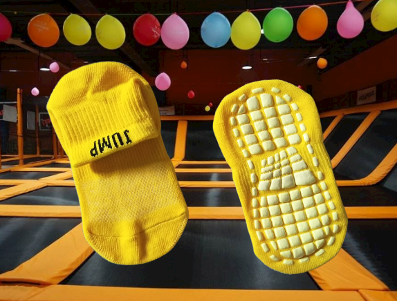 Customized Size Unitix Trampoline Grip Socks High Temperature Non Slip Socks Kid Adult Anti Friction Bounce Yoga Socks