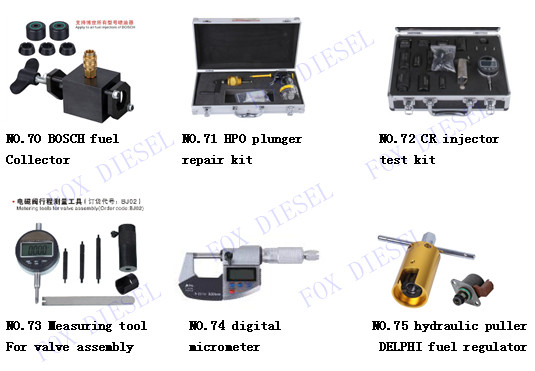 Common rail injector pump repair special tools(full common rail tools catalog)