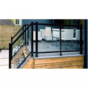 Customized Aluminum Glass Balcony Railings Outdoor Designs Stair Handrail