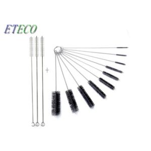 White Drinking Straw Extra Long Tube Brush Nylon Bristle Customized Diameter