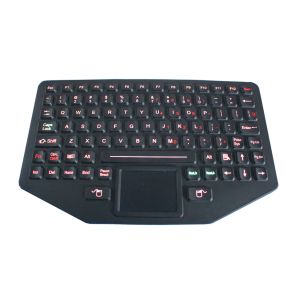 Rubber Waterproof Rugged Silicone Keyboard With Touchpad IP65 Dynamic