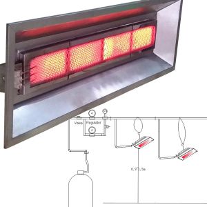 China Aluminized Steel Gas Infrared Brooder Heater THD6808 Poultry Farm Heating System on sale