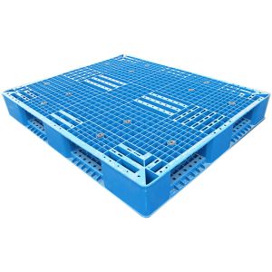 HDPE Recyclable Euro Plastic Pallet Blue Lightweight Moulded Pallets