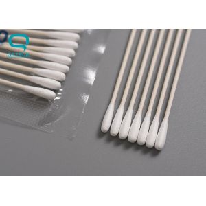 Cleanroom Disposable Cotton Cleaning Swabs With Smooth Pointed Head