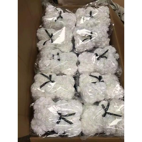 Factory Export Direct 40cm Multicolor Rose Bear Custom Rainbow Rose Bear