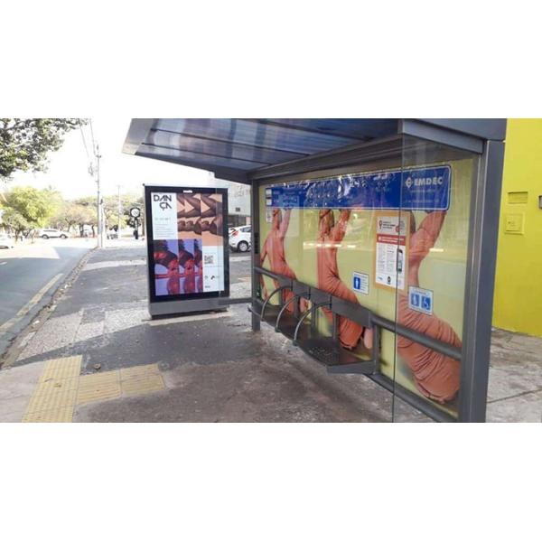 75 Inch 2500nits Original LG Outdoor Lcd Totem Digital Signage For Bus Station