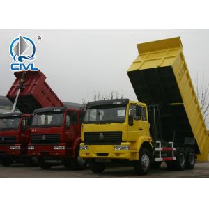 China Heavy Duty Dump Truck / Diesel 6 x 4 Dump Truck Yellow 336 Horsepower Manual on sale
