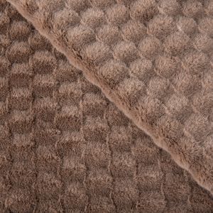 Front Material 100% Polyester Faux Fur Plush Fabric for Garment and Throw