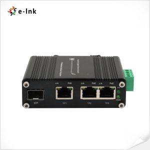 Mini Industrial 3-Port 802.3at PoE + 1-Port SFP Ethernet Switch with 12~48V DC