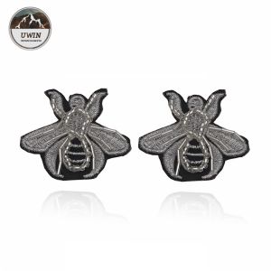 Beads Handmade Sew On Embroidered Patches With Merrowed Border / Heat Cut Border