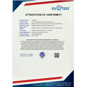 Handan Shengnada New Material Technology Co., Ltd. Certifications