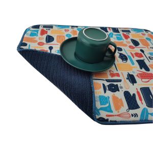 15x20incg Dining Table Microfiber Dish Drying Mat Customized Printing