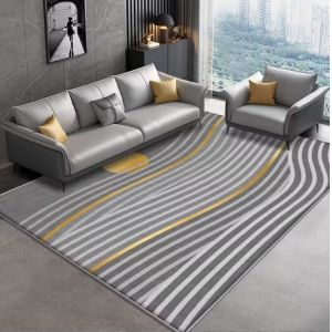 Geometric Special Style Living Room Floor Carpet Polyester Fiber Material