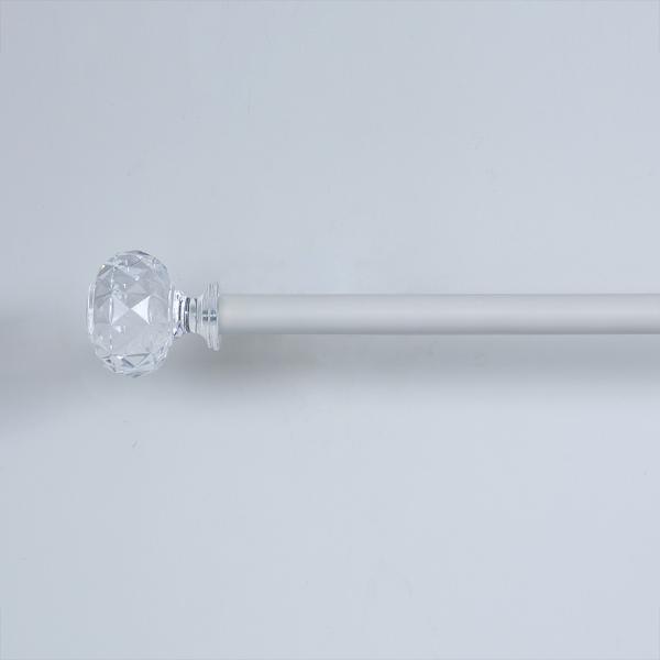 Custom Transparent Acrylic Curtain Rod Finials Single Bracket