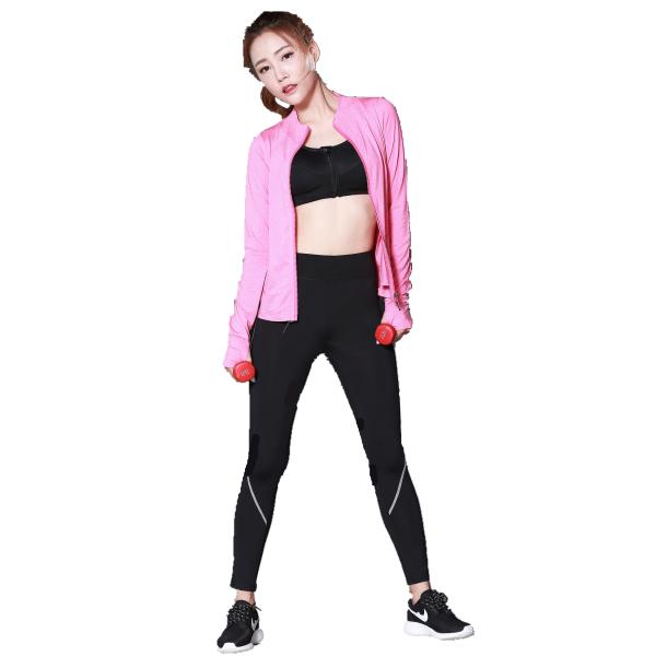 CPG Global High Quality Breathable 3 Pieces Sets Long Sleeves Gym Running Racerback Sports Bra with Yoga Pants T1016