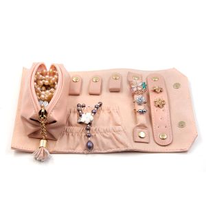Collecting / Displaying Jewellery Carry Bag , Reusable Jewelry Travel Roll Bag