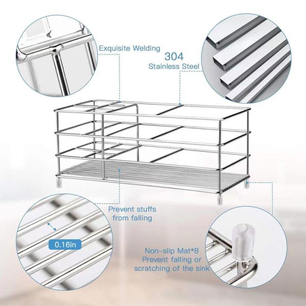 Durable Rust and Slip Resistant Toothbrush Holder Bathroom Accessories Organizer with 7 Slots
