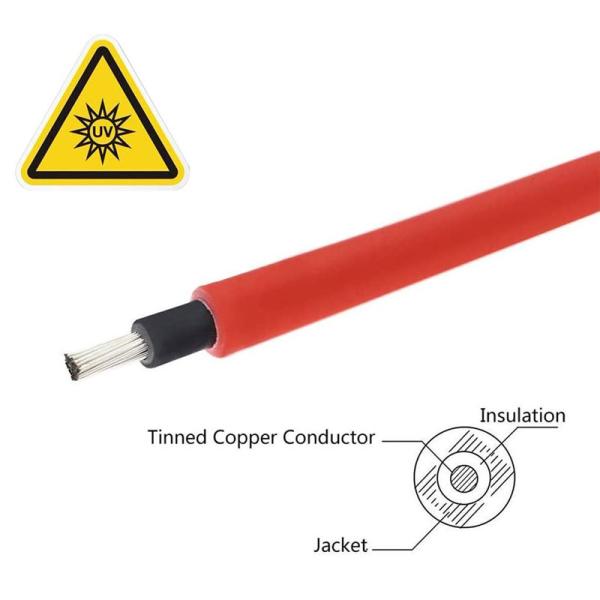 Buy 10 AWG 6mm2 XLPE Solar Cable 200m Roll Tinned Copper at wholesale prices