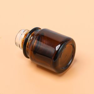 Amber 30ml Liquid Foundation Bottles Cylinder Glass Dropper Bottle