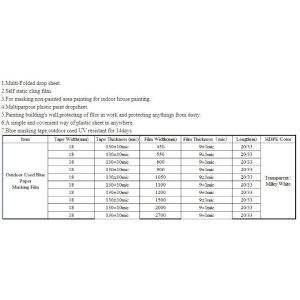 Painter Plastic Drop Cloths Sheet, Waterproof, rustproof, Anti-Dust Furniture