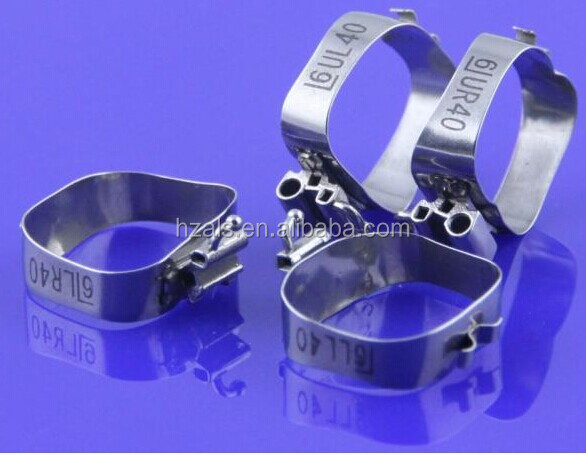 Custom Orthodontic Molar Band With Lingual Sheath Stainless Steel Buccal Tube Bands