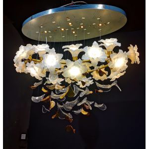 Creative Glass Flower Chandelier Rustproof Modern Flower Chandelier