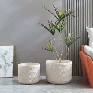 Stunning Plant Display With Fiber Clay Planters Durable And Stylish