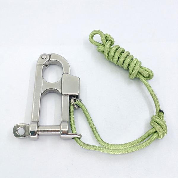 Bright White Locking Carabiner Climbing Stainless Steel Snap Hook