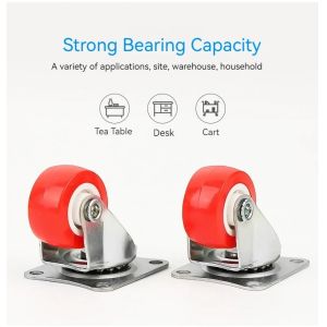 Zinc Plated Plate Mount Swivel Casters For Heavy Duty