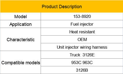 CAT 153-8920 OEM Wire Harness Assembly Unit Injector Wiring Harness