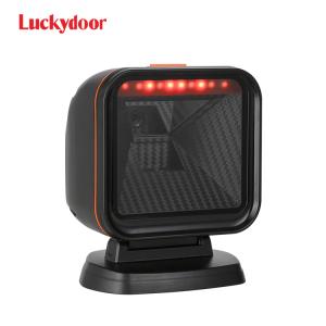 Quality Luckydoor High Quality 1D 2D QR CODE PDF417 Hands Free Platform POS Omnidirectional Desktop Barcode Scanner for sale