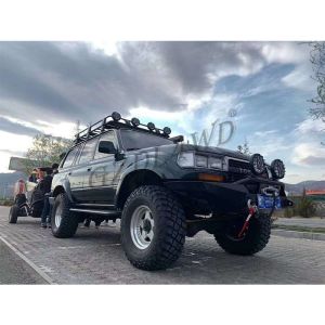 Black Cover Front Bumper Guard For Toyota Land Cruiser 80 Series