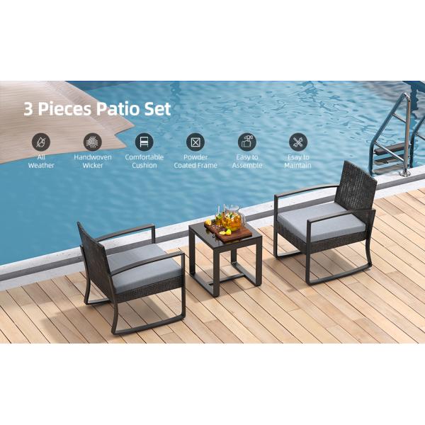 Qsun 3 piece patio furniture set