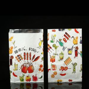 Eco-friendly Bio-degradable Insulated Kraft Paper Bag for BBQ Custom Color