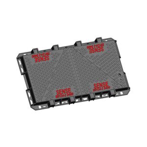 China D400 Four Triangular Manhole Cover ＷIth Lock , Manhole Cover Lid TEL9293D Parking Areas on sale