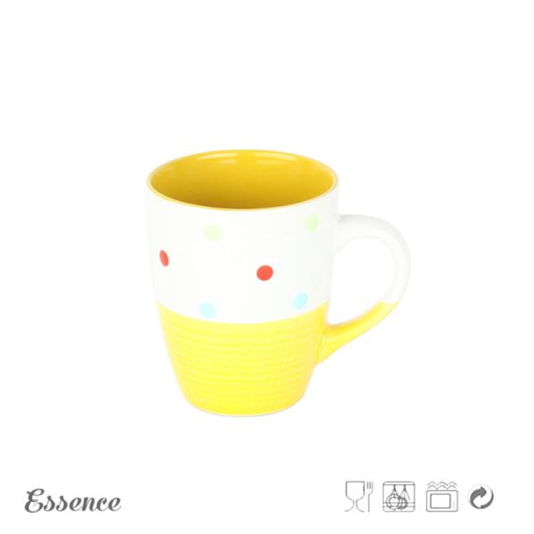 Buy 10 OZ Custom Stoneware Mugs , Decal Glossy Glaze Ceramic Travel Coffee Cup at wholesale prices