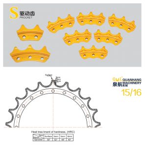 Custom Crawler Excavator Digger Sprockets Undercarriage Parts