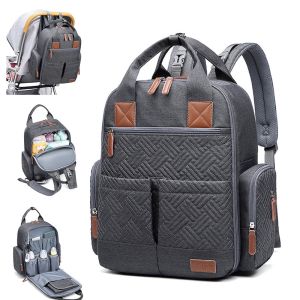 23L Embroidered Large Capacity Diaper Bag Backpack 0.9kg