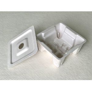 Recyclable Molded Paper Packaging Dry Press Molded Paper Pulp Boxes For