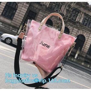 China pvc shoulder bag transparent holographic handbag, handbag and shoulder ladies sling bag, jelly fashion pvc lady handbag on sale